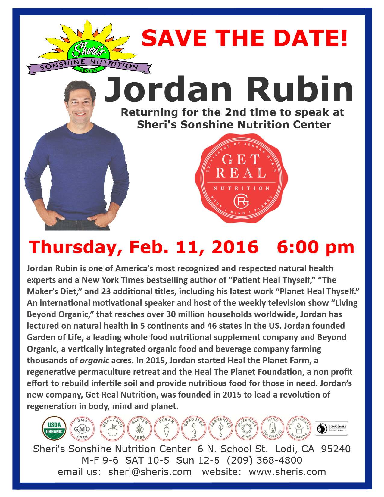 Sheri's Sonshine events
